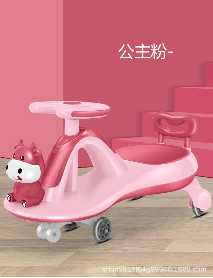Baby Swing Car with Music Light Bobby Car Smooth Luge 1-3-6 Years Old Baby Boys and  Baby Swing Car