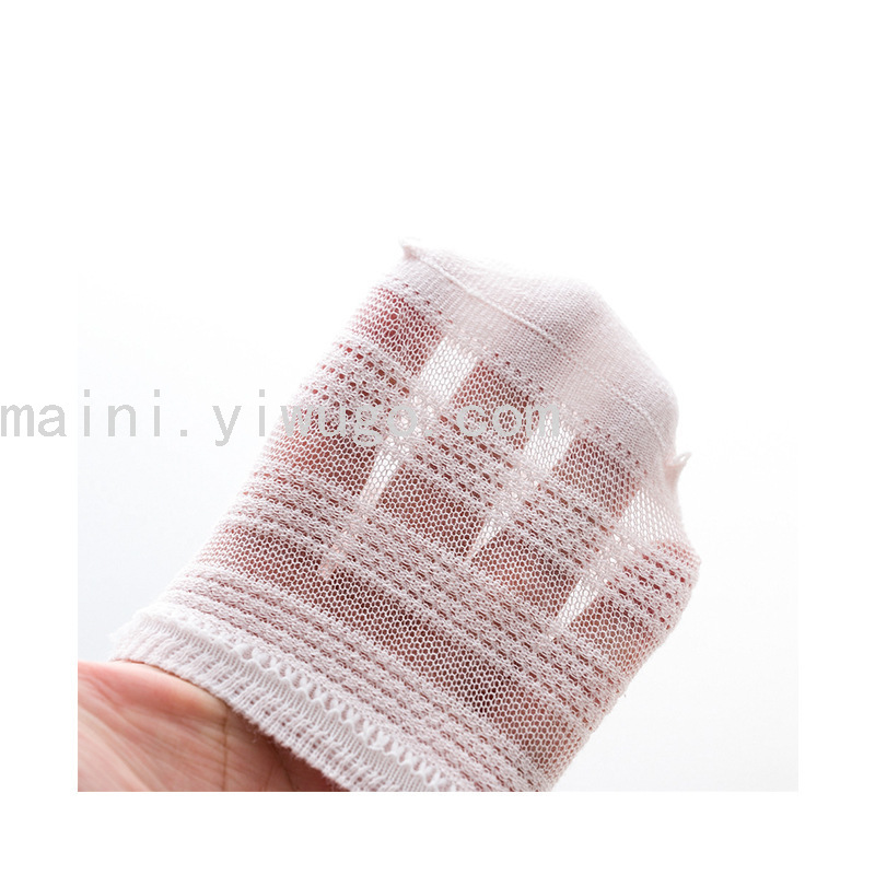 Spring and Summer Cotton Invisible Ultra-Thin Mesh Infant Low-Cut Socks Striped Anti-Mosquito Socks for Boys and Girls