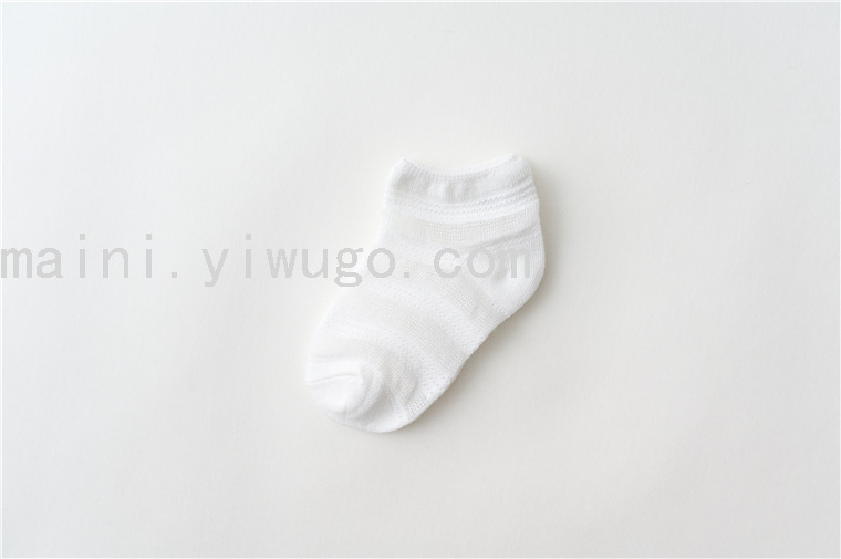Spring and Summer Cotton Invisible Ultra-Thin Mesh Infant Low-Cut Socks Striped Anti-Mosquito Socks for Boys and Girls