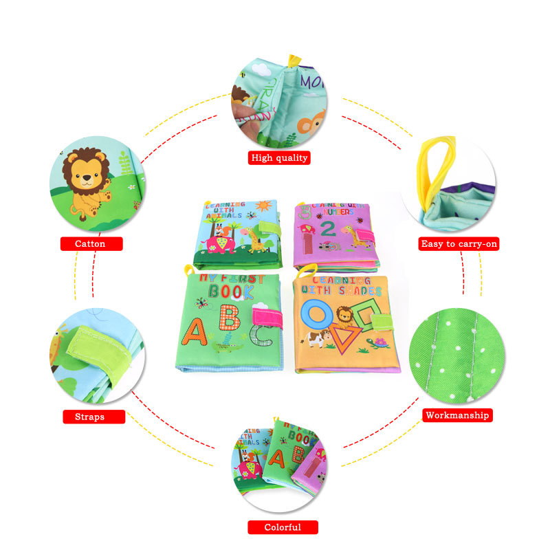 Infant Ring Paper Palm Book Baby Educational Early Education Cloth Book Cloth Toy Delivery Toys for Children and Infants