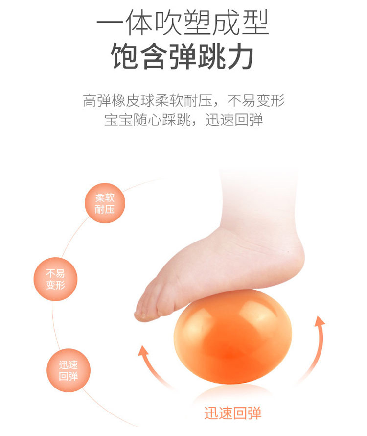Baby Marine Ball Thickened Elastic Bounce Ball Children Park Toys Color Indoor Ball Pool Infant Toy Ball