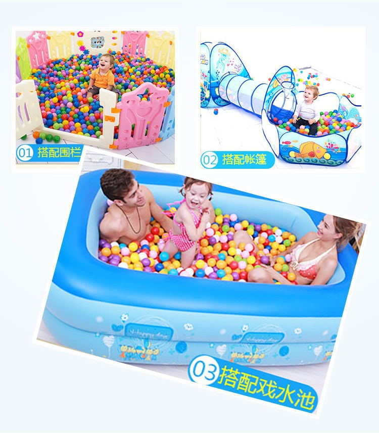 Baby Marine Ball Thickened Elastic Bounce Ball Children Park Toys Color Indoor Ball Pool Infant Toy Ball