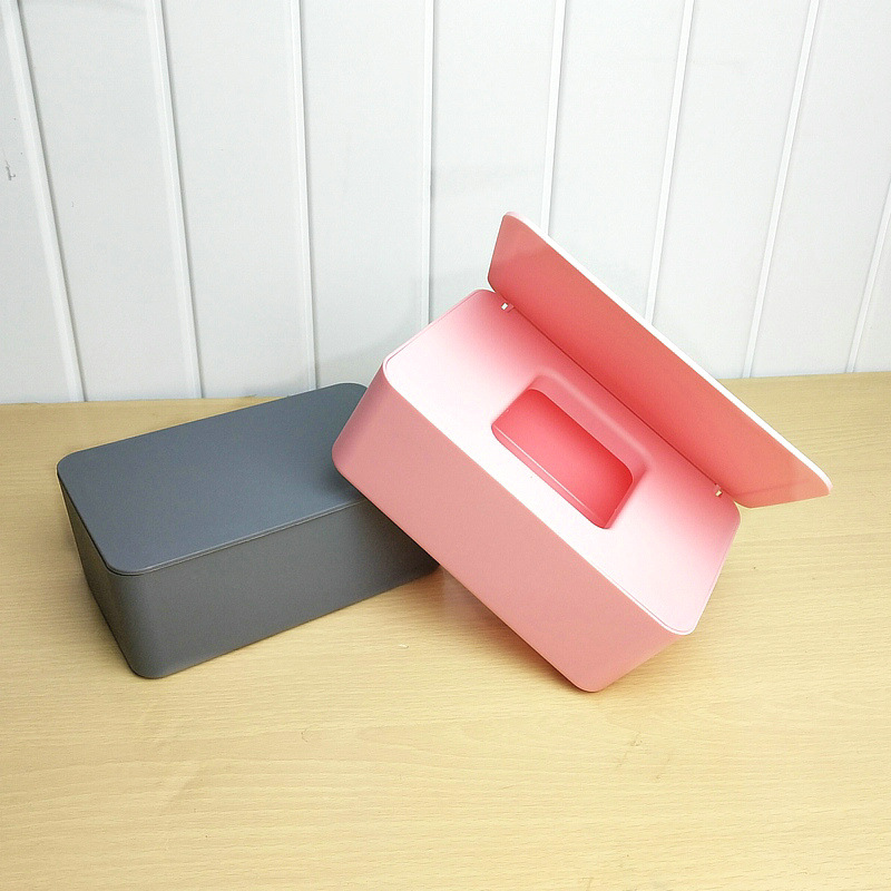 Tissue Box with Lid Paper Extraction Box Wet Tissue Box Household DustProof Desktop Sealing Wet Tissue Box Storage Box