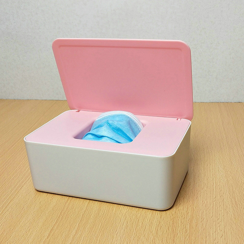 Tissue Box with Lid Paper Extraction Box Wet Tissue Box Household DustProof Desktop Sealing Wet Tissue Box Storage Box