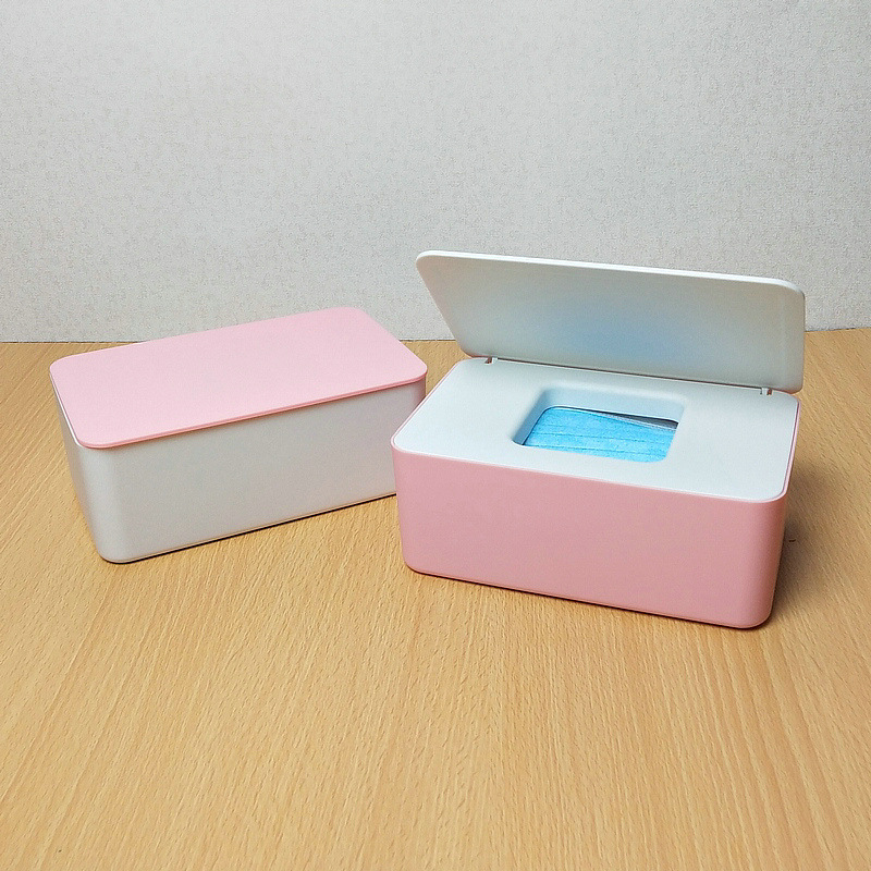 Tissue Box with Lid Paper Extraction Box Wet Tissue Box Household DustProof Desktop Sealing Wet Tissue Box Storage Box