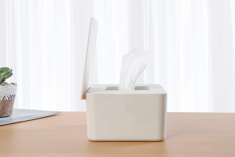 Tissue Box with Lid Paper Extraction Box Wet Tissue Box Household DustProof Desktop Sealing Wet Tissue Box Storage Box