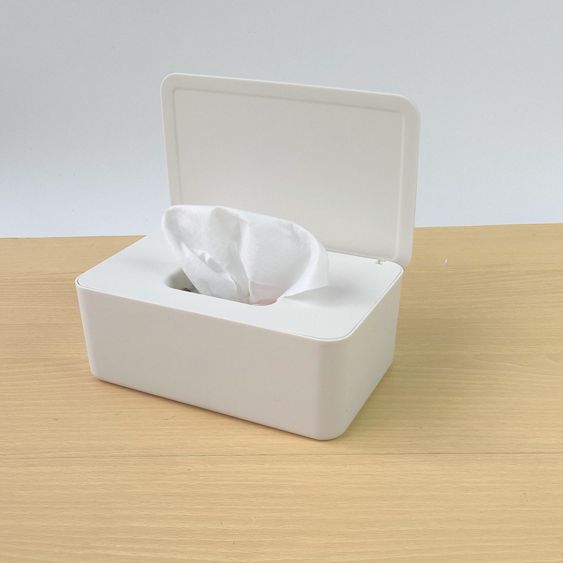 Tissue Box with Lid Paper Extraction Box Wet Tissue Box Household DustProof Desktop Sealing Wet Tissue Box Storage Box