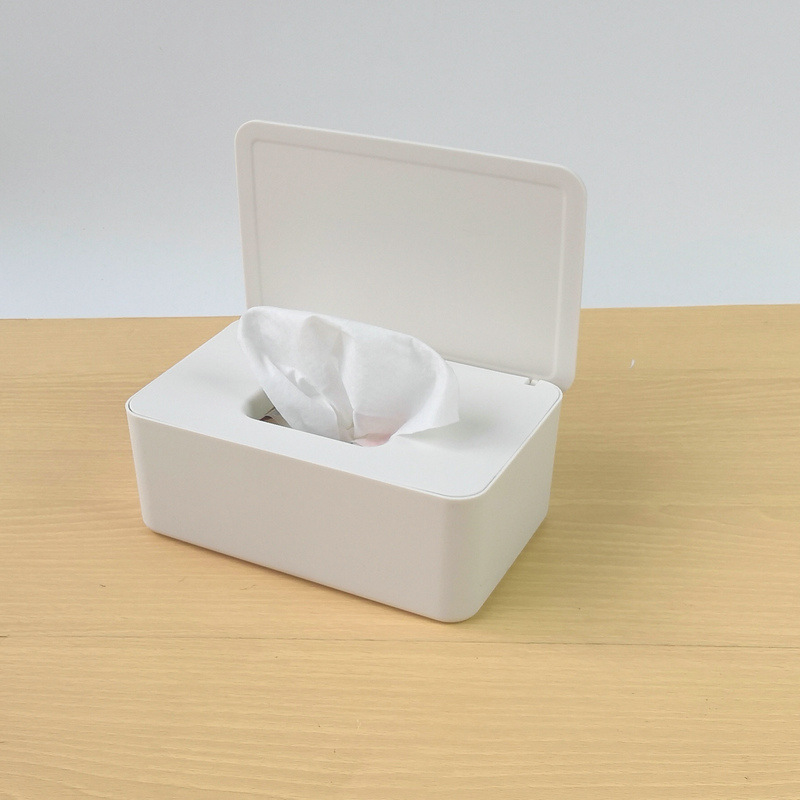 Tissue Box with Lid Paper Extraction Box Wet Tissue Box Household DustProof Desktop Sealing Wet Tissue Box Storage Box
