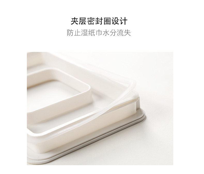Tissue Box with Lid Paper Extraction Box Wet Tissue Box Household DustProof Desktop Sealing Wet Tissue Box Storage Box
