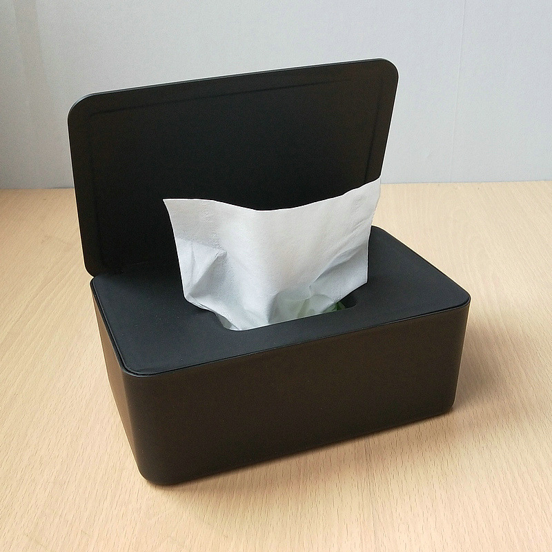 Tissue Box with Lid Paper Extraction Box Wet Tissue Box Household DustProof Desktop Sealing Wet Tissue Box Storage Box