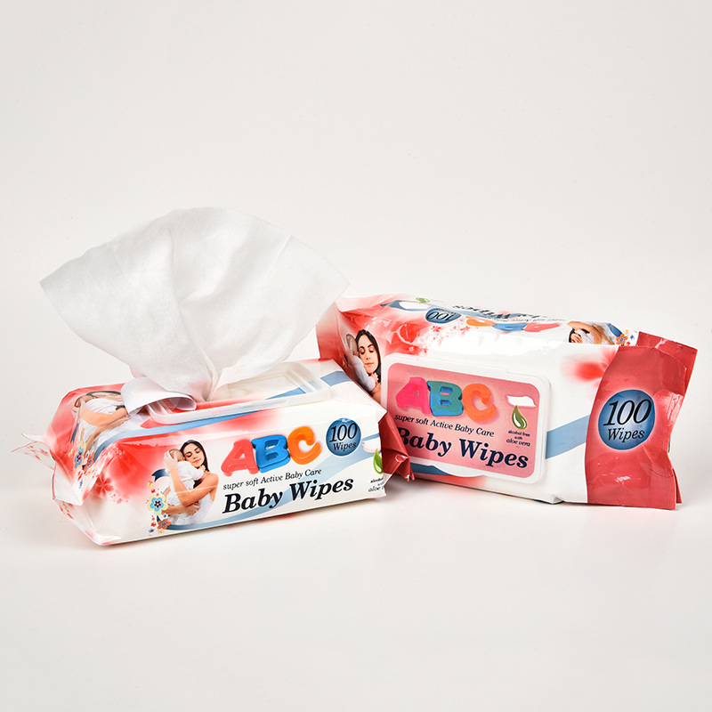 Manufacturer Disposable with Lid Wet Tissue Women's Deep Cleansing Cotton Baby 100 Pieces Cleansing Wet Tissue