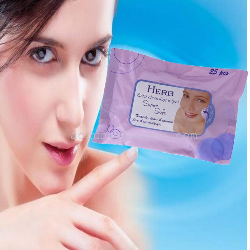 25 piece wet towels/wipes/Makeup bags ladies make-up Remover wet tissue paper export manufacturers