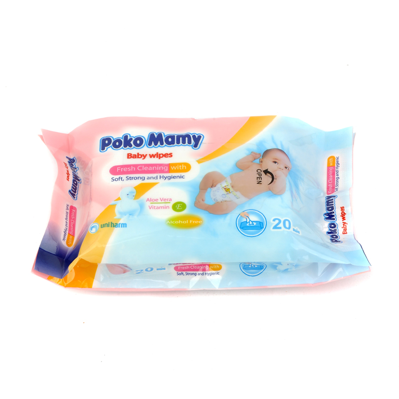 Portable wet towel 20 pump baby wet towel paper baby hand mouth cleaning wet tissue factory wholesale.