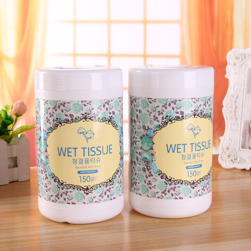 150 barreled cleaning and sterilizing wet tissue quality non-woven disposable paper towels Home Furnishing pumping