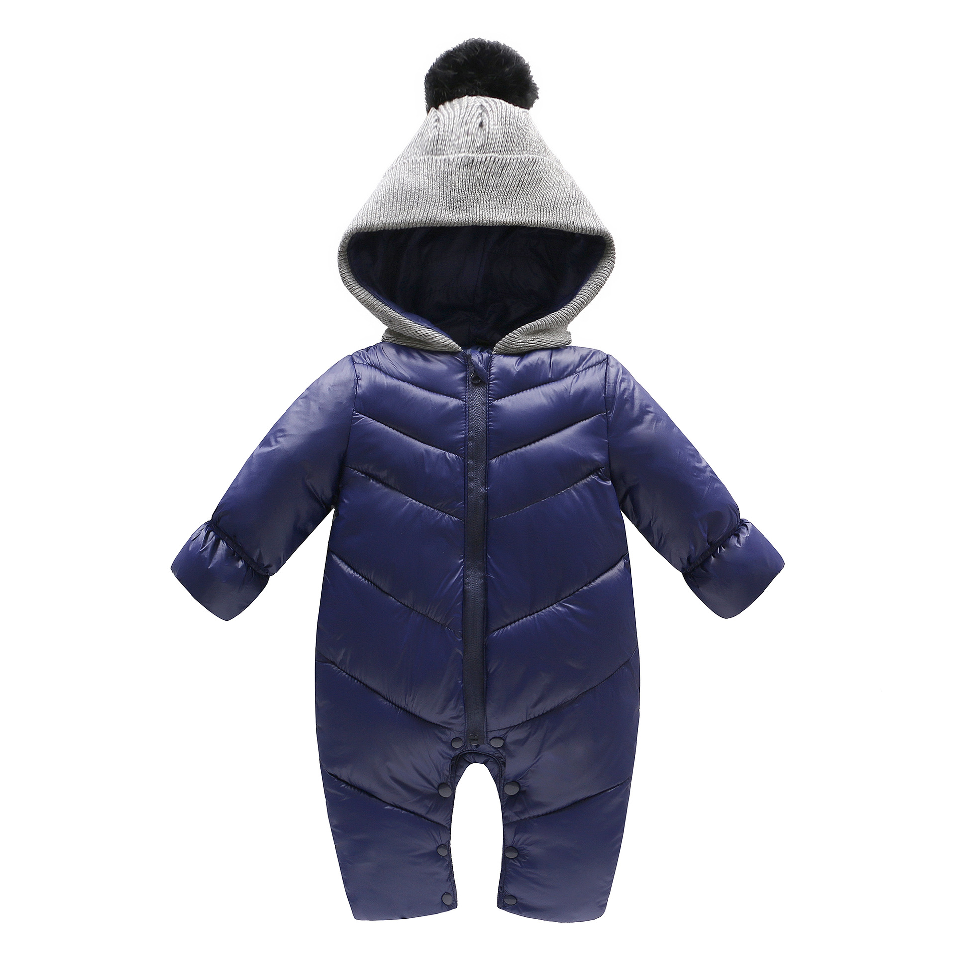 Baby Jumpsuit Winter Thickened down Cotton Rompers Wholesale Newborn Baby Clothes out Hooded Jumpsuit