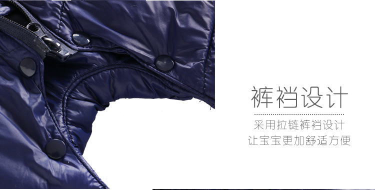 Baby Jumpsuit Winter Thickened down Cotton Rompers Wholesale Newborn Baby Clothes out Hooded Jumpsuit