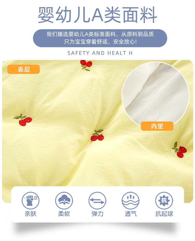 Baby Clothes Autumn and Winter Suit 0-1 Week Cute Cherry Outerwear Cotton Baby Girl Winter Clothing Jumpsuit Thickened Baby Clothes Autumn and Winter Suit 0-1 Week Cute Cherry Outerwear Cotton Baby Girl Winter Clothing Jumpsuit Thickened