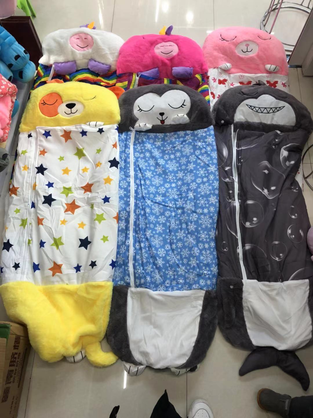 In Stock Happy Nappers Cross-Border Amazon Hot Children Sleeping Bag Cartoon Animal Baby Blanket Quilt Pillow