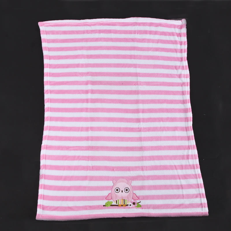 single-deck coral fleece embroidery quilt baby&#039;s blanket MN12235
