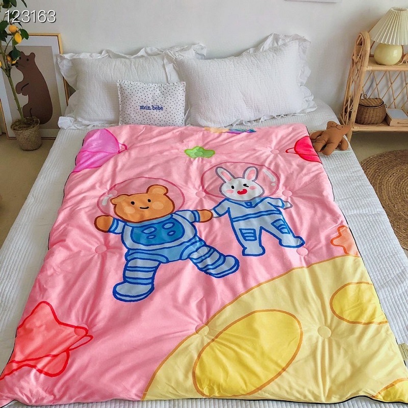 and Winter Thickening Baby Fleece Peas Pillow Blanket Kindergarten Nap Blanket Warm Quilt Core Whole Group Purchase