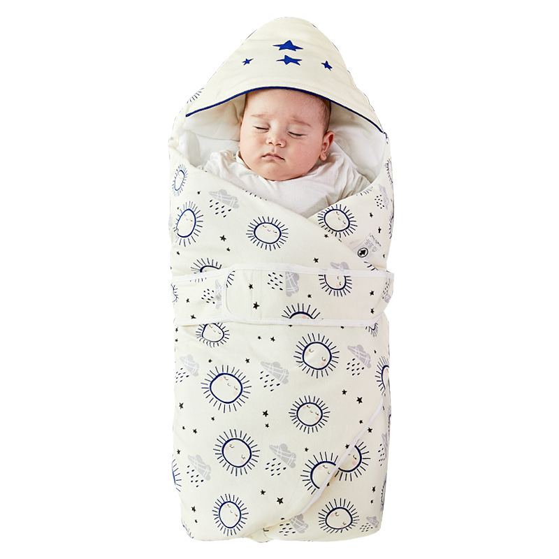 Baby Blanket Winter Quilted Baby Wrapping Blanket Thickened Cotton Newborn Swaddling Quilt Baby Swaddling Hug Blanket