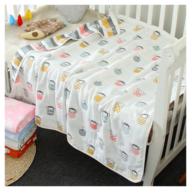 110 110cm Baby Bath Towel Blanket Gauze Baby Quilt Quality Baby Cotton 6 SixLayer Gauze Bath Towel