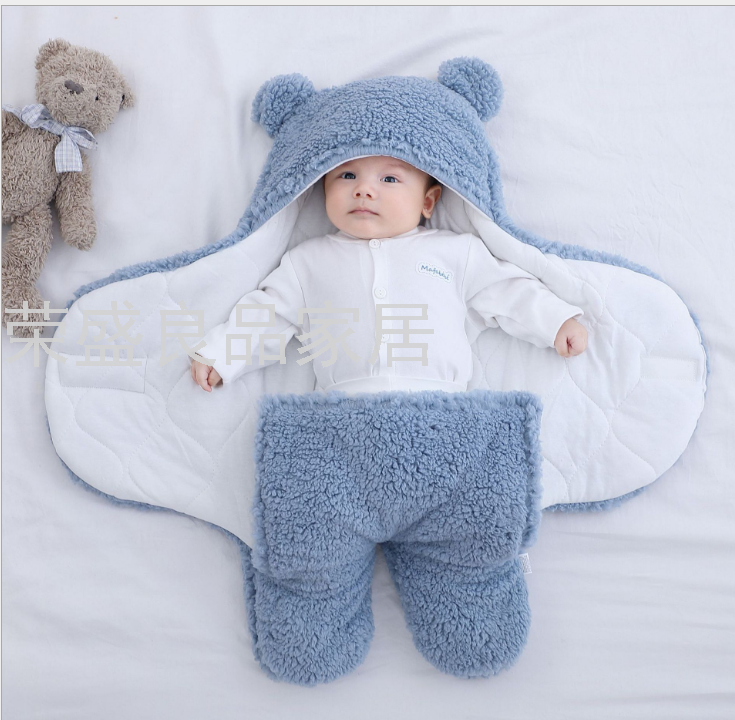 Baby Baby&#039;s Blanket Newborn Autumn and Winter Thickened Quilt Newborn Baby Anti-Startle Swaddling 0-3-6 Months