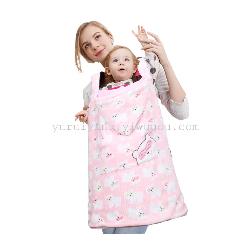 Children&#039;s sleeping bag, cotton thickened baby hold quilt sleeping bag to prevent kicking quilt blanket newborn