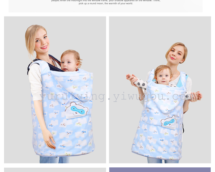 Children's sleeping bag, cotton thickened baby hold quilt sleeping bag to prevent kicking quilt blanket newborn