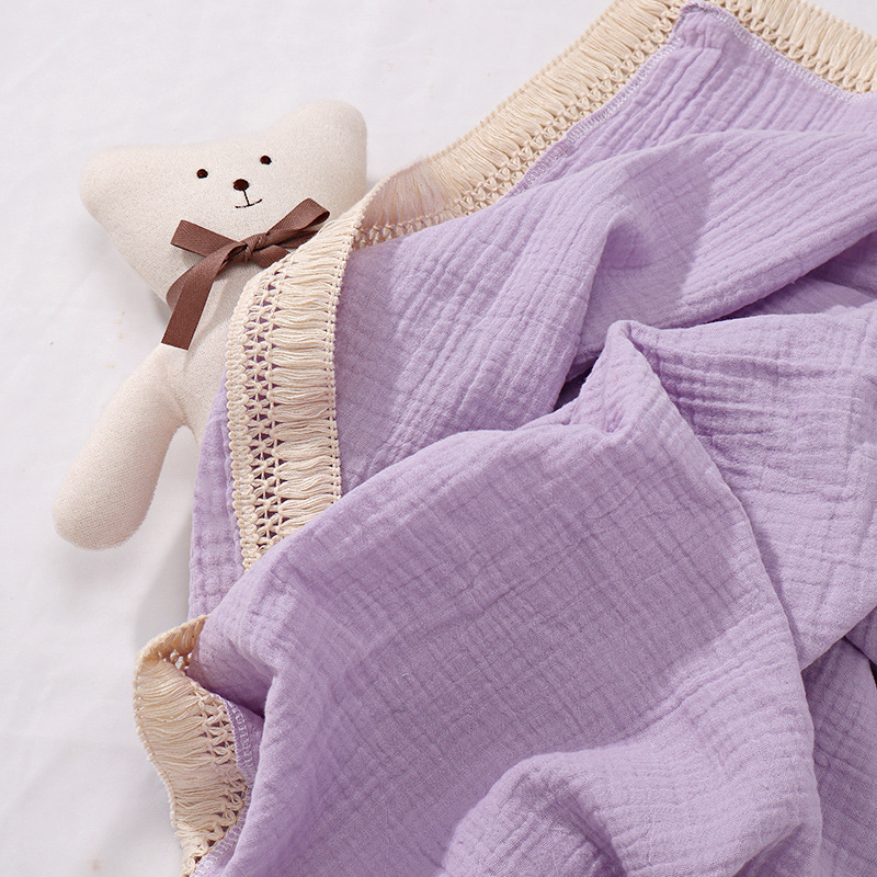 INS Tassel Children's Blanket Baby Gauze Swaddle Baby's Blanket Newborn Baby Supplies Quilt Wrapped Towel INS Tassel Children's Blanket Baby Gauze Swaddle Baby's Blanket Newborn Baby Supplies Quilt Wrapped Towel