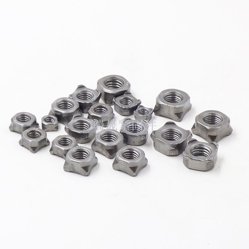 Carbon steel original square welding nut, four corner nut, spot welding nut, female Weld Nuts, four sides
