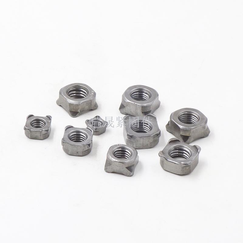Carbon steel original square welding nut, four corner nut, spot welding nut, female Weld Nuts, four sides