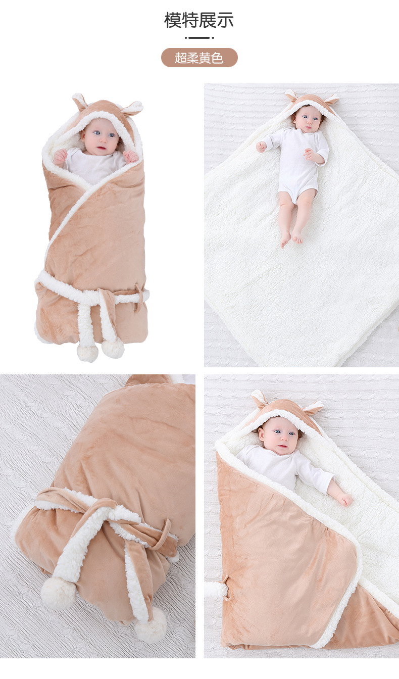 Baby Blanket Cotton Baby Swaddling Quilt Spring, Autumn and Winter Hug Blanket Summer Thickened Quilt Baby Supplies