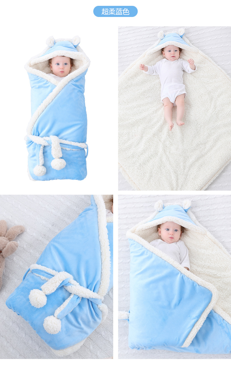 Baby Blanket Cotton Baby Swaddling Quilt Spring, Autumn and Winter Hug Blanket Summer Thickened Quilt Baby Supplies