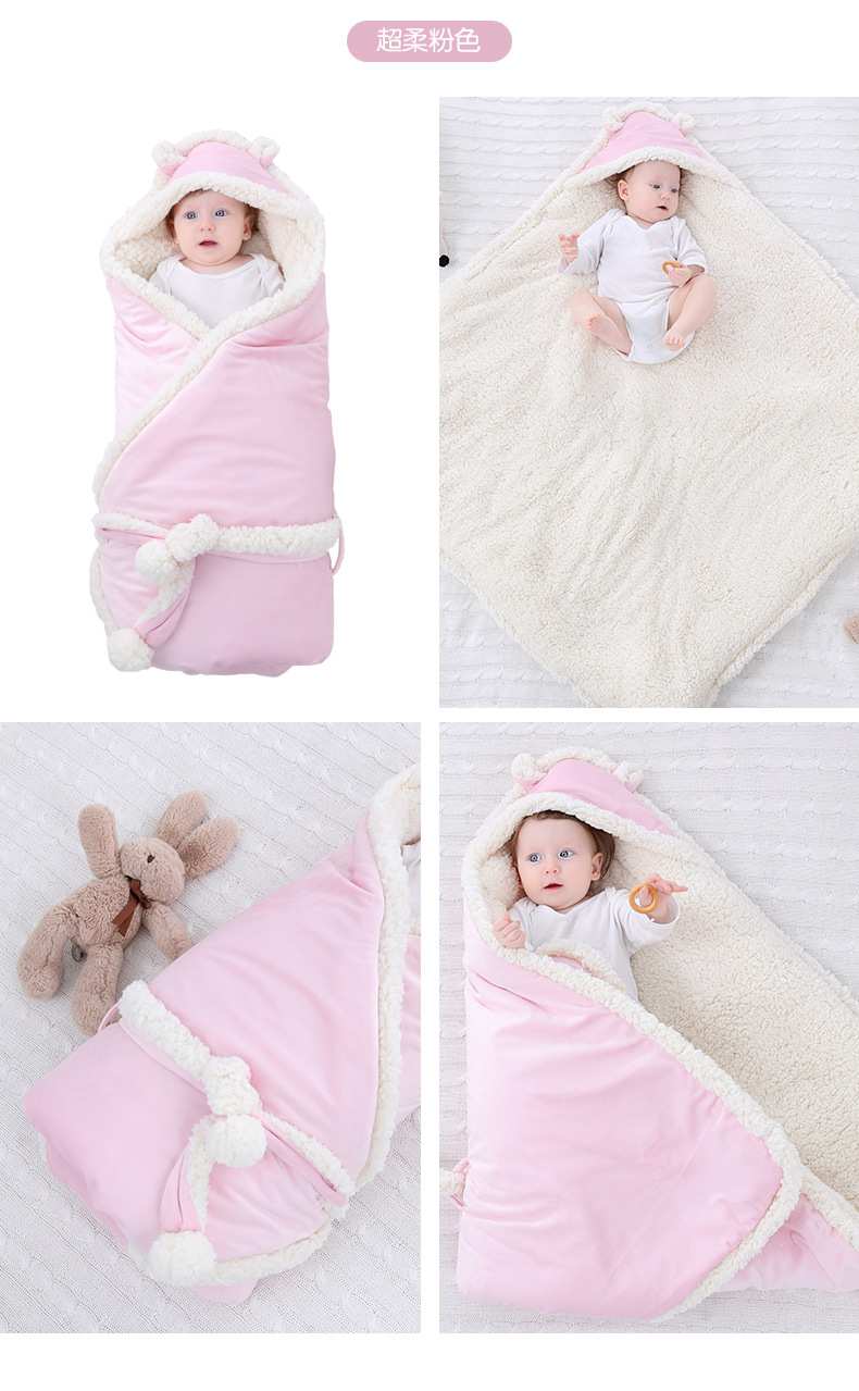 Baby Blanket Cotton Baby Swaddling Quilt Spring, Autumn and Winter Hug Blanket Summer Thickened Quilt Baby Supplies