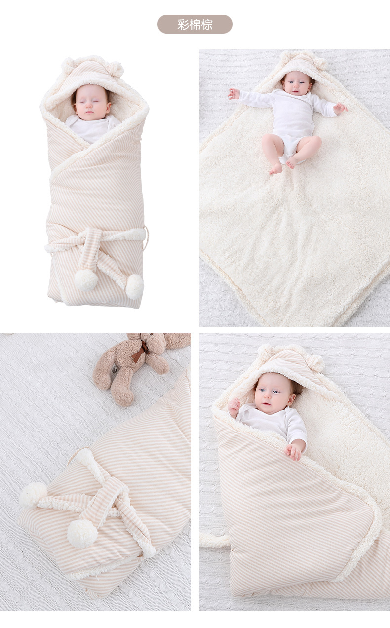 Baby Blanket Cotton Baby Swaddling Quilt Spring, Autumn and Winter Hug Blanket Summer Thickened Quilt Baby Supplies