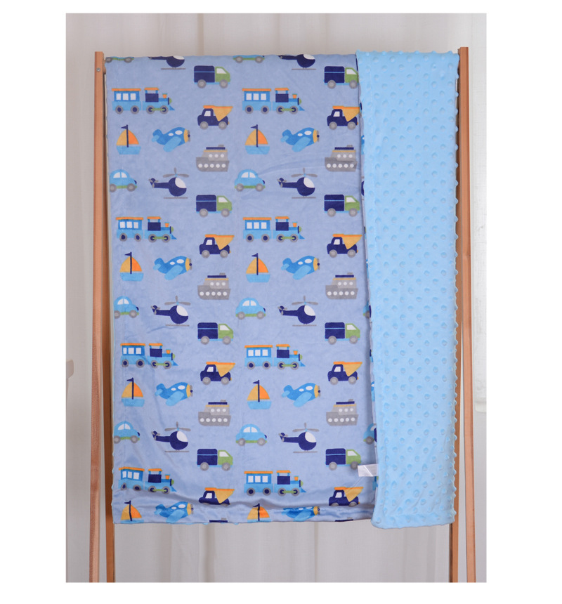 Baby Blanket Quilt Autumn and Winter Baby Blanket Printed Coral Fleece Air Conditioner Quilt Bean Blanket Whole Small