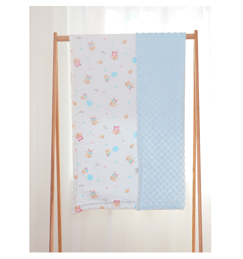 Baby Blanket Quilt Autumn and Winter Baby Blanket Printed Coral Fleece Air Conditioner Quilt Bean Blanket Whole Small