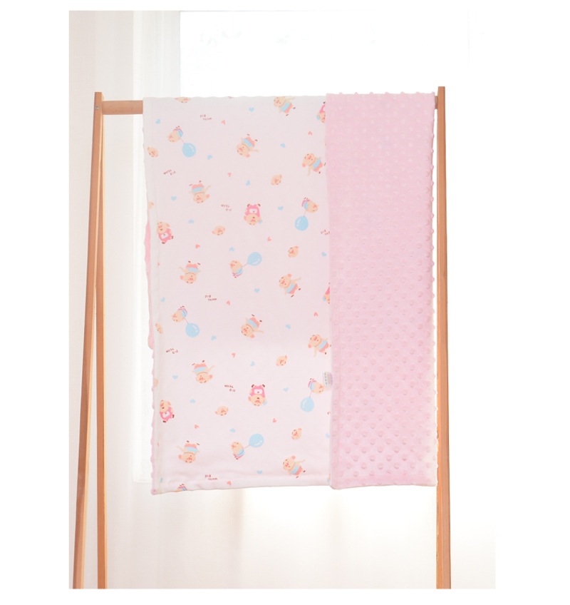 Baby Blanket Quilt Autumn and Winter Baby Blanket Printed Coral Fleece Air Conditioner Quilt Bean Blanket Whole Small