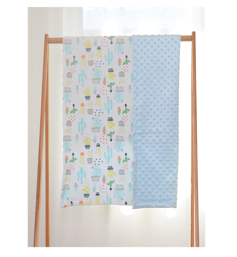 Baby Blanket Quilt Autumn and Winter Baby Blanket Printed Coral Fleece Air Conditioner Quilt Bean Blanket Whole Small