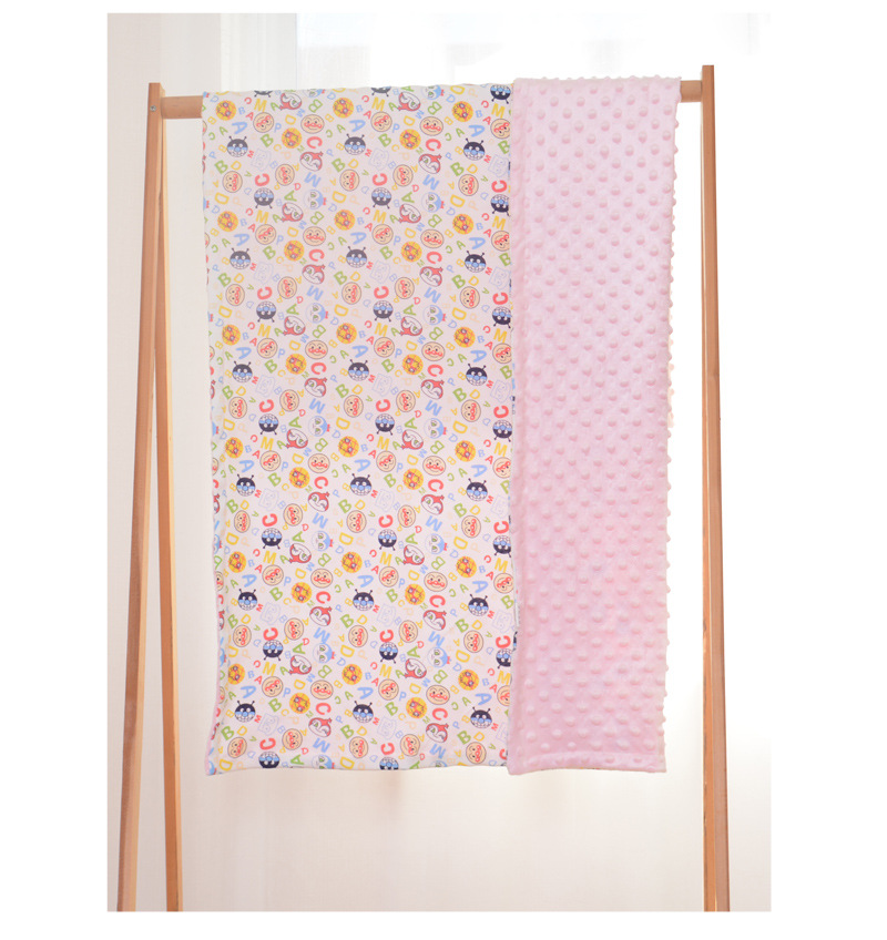 Baby Blanket Quilt Autumn and Winter Baby Blanket Printed Coral Fleece Air Conditioner Quilt Bean Blanket Whole Small