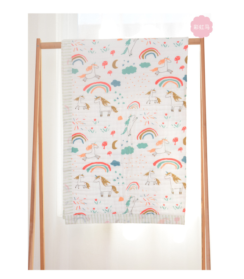Baby Blanket Quilt Autumn and Winter Baby Blanket Printed Coral Fleece Air Conditioner Quilt Bean Blanket Whole Small