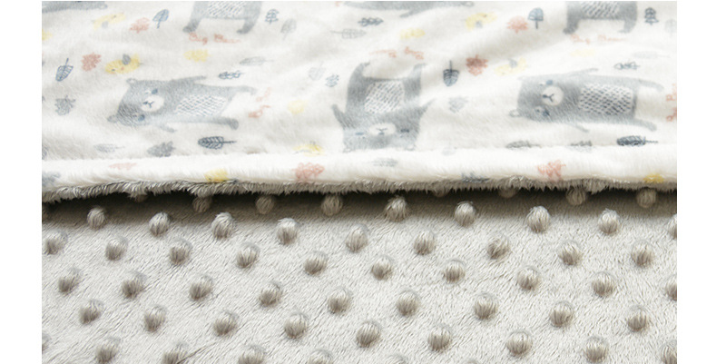 Baby Blanket Quilt Autumn and Winter Baby Blanket Printed Coral Fleece Air Conditioner Quilt Bean Blanket Whole Small