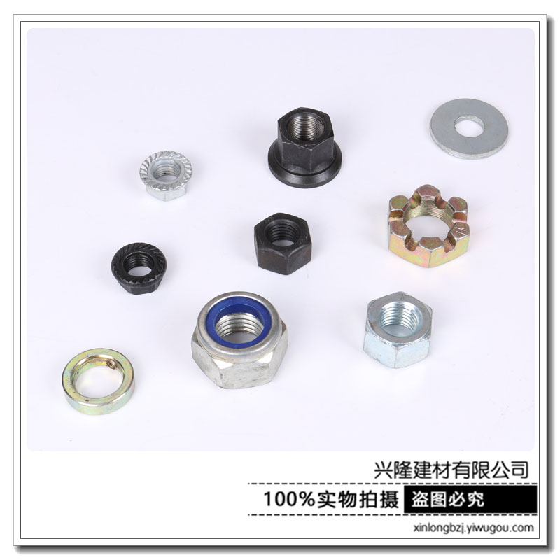 Hexagonal nuts with cushioned locking nuts stainless steel gasket nylon self-locking locking nut