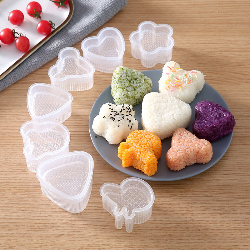 Creative Cartoon Shape Triangle Rice Ball Mold Household Children&#039;s Rice Bento Mold DIY Seaweed Sushi Mold