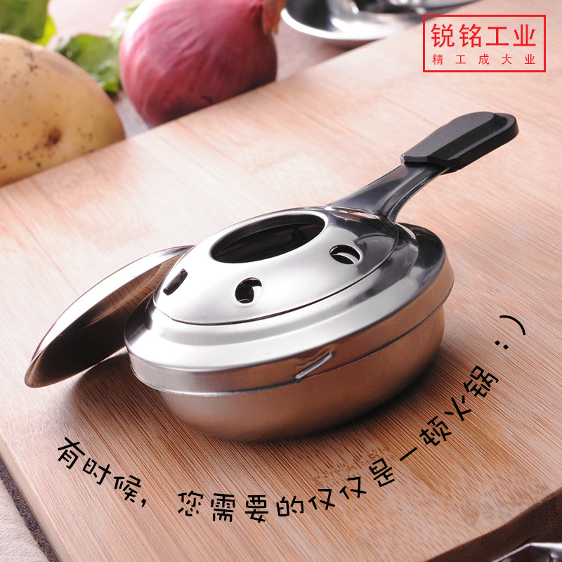 Small Outdoor Heating Insulation Tool Mini Chocolate Cheese Small Hot Pot Portable Stainless Steel Alcohol Stove