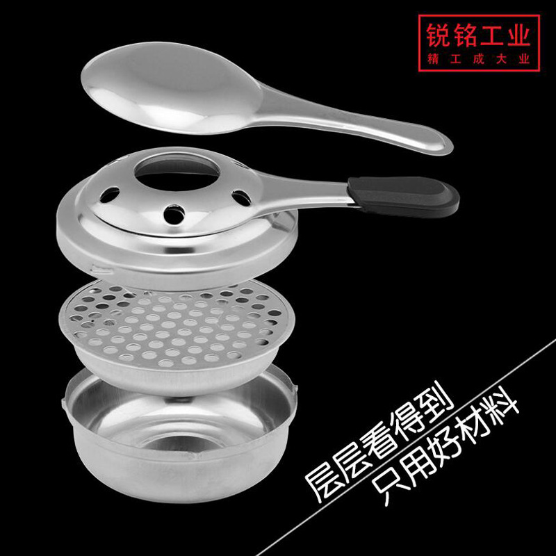 Small Outdoor Heating Insulation Tool Mini Chocolate Cheese Small Hot Pot Portable Stainless Steel Alcohol Stove