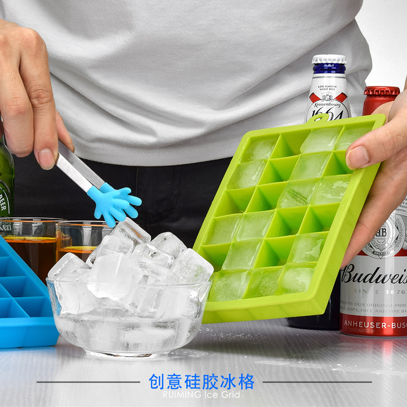 24 Lianzheng Square Silicone Ice Cube Mold Three-Dimensional Ice Cube Cake Baking Chocolate Mold