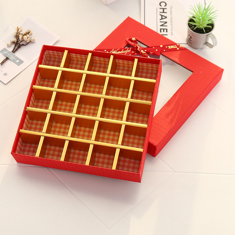 Square Window Square 25 Grid Chocolate Box Rose Flower Box Soap Flower Box Boutique Gift Box Candy Box