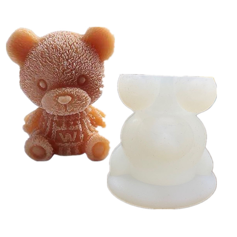 Production Customized Net Red Coffee Ice Bear Silicone Mold DIY Chocolate Bear Ice Cube Mold Bear Ice Tray